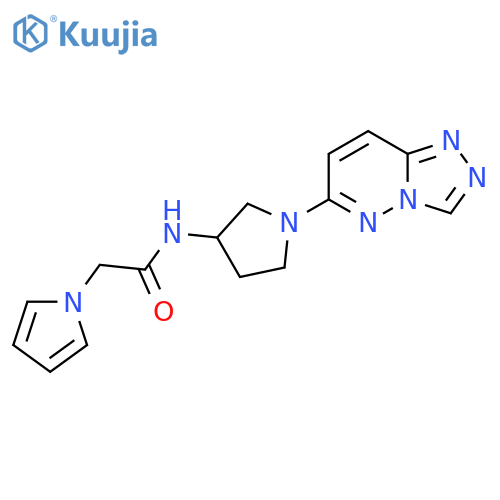 2-(1H-pyrrol-1-yl)-N-(1-{1,2,4triazolo4,3-bpyridazin-6-yl}pyrrolidin-3-yl)acetamide structure