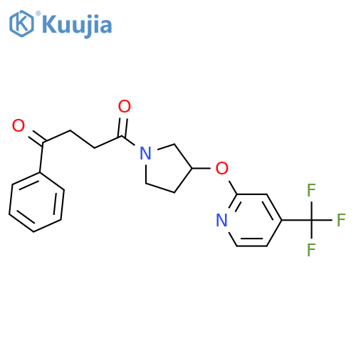 1-phenyl-4-[3-[4-(trifluoromethyl)pyridin-2-yl]oxypyrrolidin-1-yl]butane-1,4-dione structure