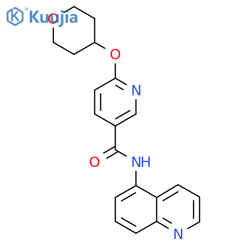 N-(quinolin-5-yl)-6-((tetrahydro-2H-pyran-4-yl)oxy)nicotinamide structure