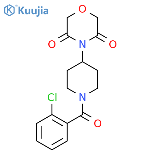 4-[1-(2-chlorobenzoyl)piperidin-4-yl]morpholine-3,5-dione structure