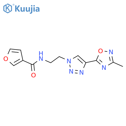 N-{2-[4-(3-methyl-1,2,4-oxadiazol-5-yl)-1H-1,2,3-triazol-1-yl]ethyl}furan-3-carboxamide structure