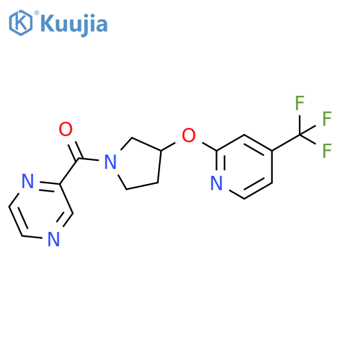 2-Pyrazinyl[3-[[4-(trifluoromethyl)-2-pyridinyl]oxy]-1-pyrrolidinyl]methanone structure