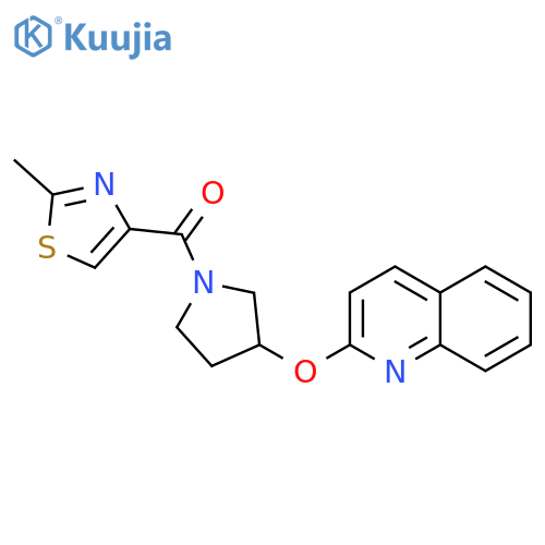 (2-methyl-1,3-thiazol-4-yl)-(3-quinolin-2-yloxypyrrolidin-1-yl)methanone structure