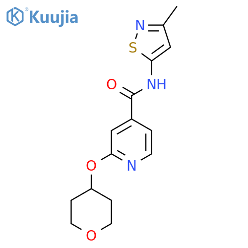 N-(3-methylisothiazol-5-yl)-2-((tetrahydro-2H-pyran-4-yl)oxy)isonicotinamide structure