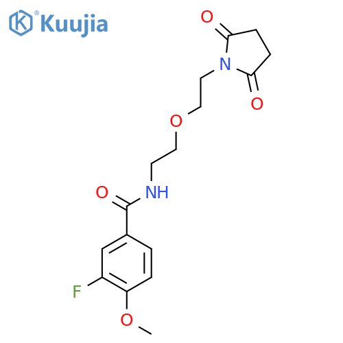 N-{2-2-(2,5-dioxopyrrolidin-1-yl)ethoxyethyl}-3-fluoro-4-methoxybenzamide structure