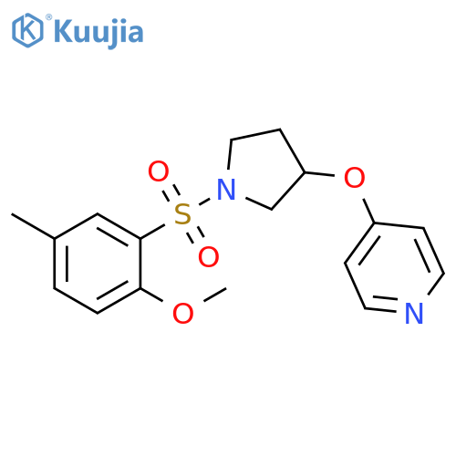 4-[[1-[(2-Methoxy-5-methylphenyl)sulfonyl]-3-pyrrolidinyl]oxy]pyridine structure