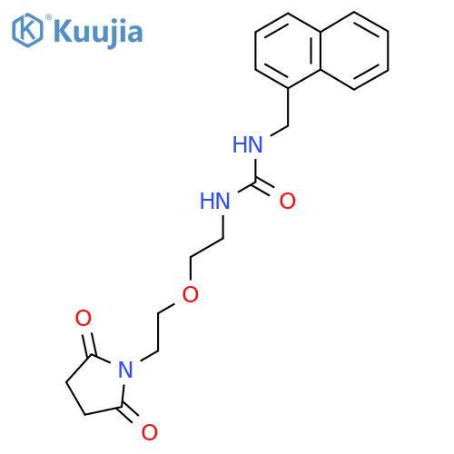 3-{2-2-(2,5-dioxopyrrolidin-1-yl)ethoxyethyl}-1-(naphthalen-1-yl)methylurea structure