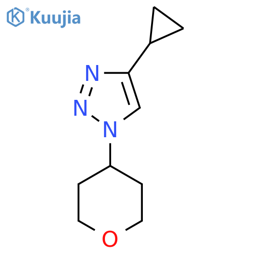 4-cyclopropyl-1-(oxan-4-yl)-1H-1,2,3-triazole structure