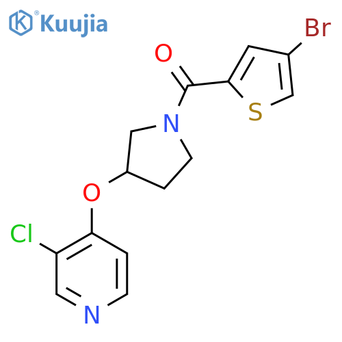 (4-Bromothiophen-2-yl)(3-((3-chloropyridin-4-yl)oxy)pyrrolidin-1-yl)methanone structure