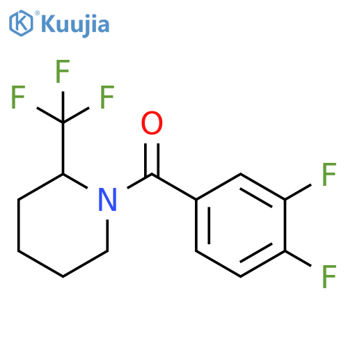 1-(3,4-difluorobenzoyl)-2-(trifluoromethyl)piperidine structure