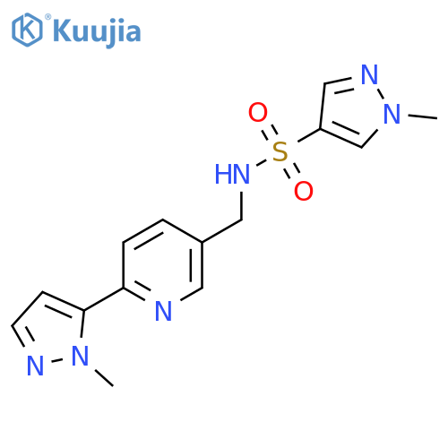 1-methyl-N-{6-(1-methyl-1H-pyrazol-5-yl)pyridin-3-ylmethyl}-1H-pyrazole-4-sulfonamide structure