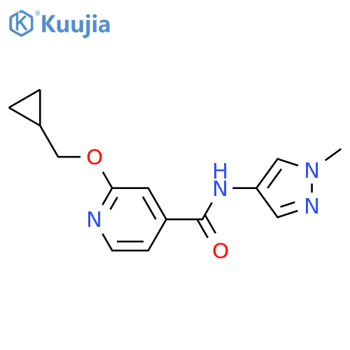 2-(cyclopropylmethoxy)-N-(1-methylpyrazol-4-yl)pyridine-4-carboxamide structure