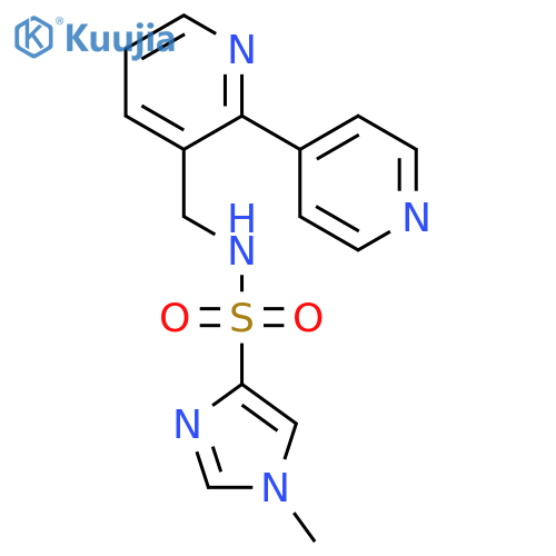 N-({[2,4'-bipyridine]-3-yl}methyl)-1-methyl-1H-imidazole-4-sulfonamide structure