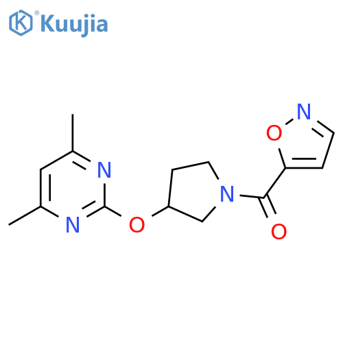 (3-((4,6-Dimethylpyrimidin-2-yl)oxy)pyrrolidin-1-yl)(isoxazol-5-yl)methanone structure