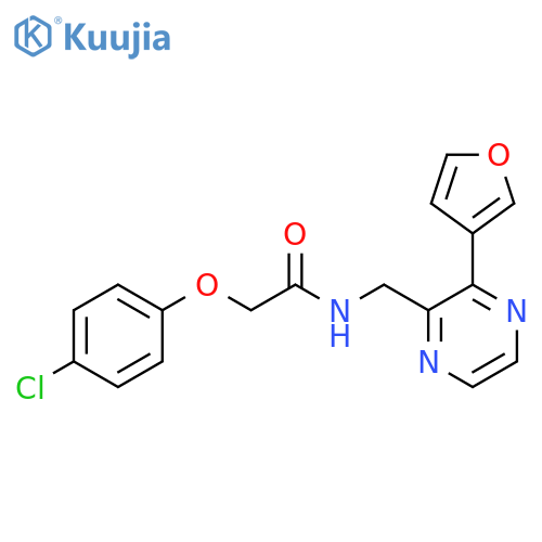 2-(4-chlorophenoxy)-N-{3-(furan-3-yl)pyrazin-2-ylmethyl}acetamide structure