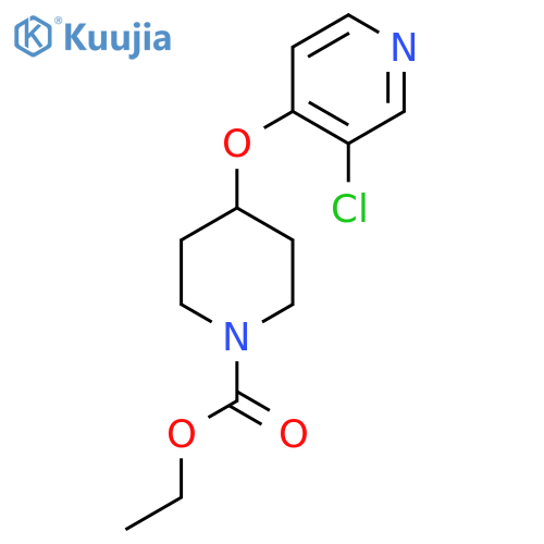 ethyl 4-(3-chloropyridin-4-yl)oxypiperidine-1-carboxylate structure