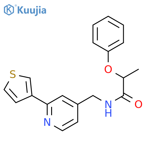 2-phenoxy-N-{2-(thiophen-3-yl)pyridin-4-ylmethyl}propanamide structure