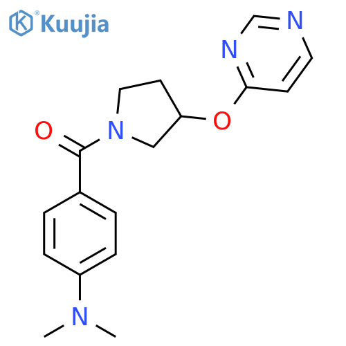 (4-(Dimethylamino)phenyl)(3-(pyrimidin-4-yloxy)pyrrolidin-1-yl)methanone structure