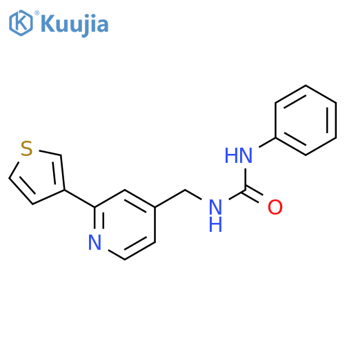 1-phenyl-3-{[2-(thiophen-3-yl)pyridin-4-yl]methyl}urea structure