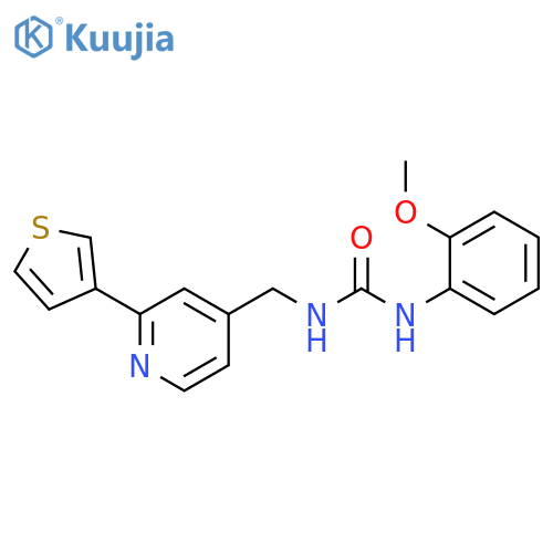 1-(2-methoxyphenyl)-3-{[2-(thiophen-3-yl)pyridin-4-yl]methyl}urea structure