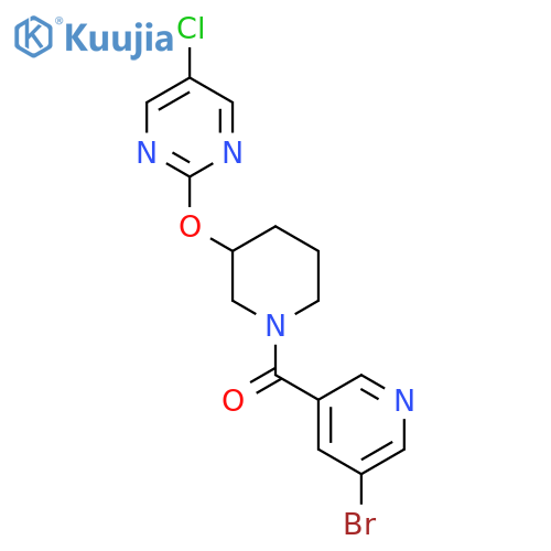 2-{1-(5-bromopyridine-3-carbonyl)piperidin-3-yloxy}-5-chloropyrimidine structure