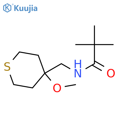 N-[(4-methoxythian-4-yl)methyl]-2,2-dimethylpropanamide structure