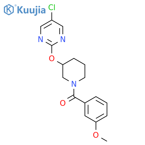 5-chloro-2-{1-(3-methoxybenzoyl)piperidin-3-yloxy}pyrimidine structure