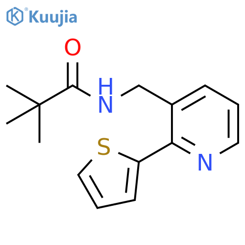 2,2-dimethyl-N-{[2-(thiophen-2-yl)pyridin-3-yl]methyl}propanamide structure