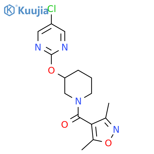 5-chloro-2-{1-(3,5-dimethyl-1,2-oxazole-4-carbonyl)piperidin-3-yloxy}pyrimidine structure