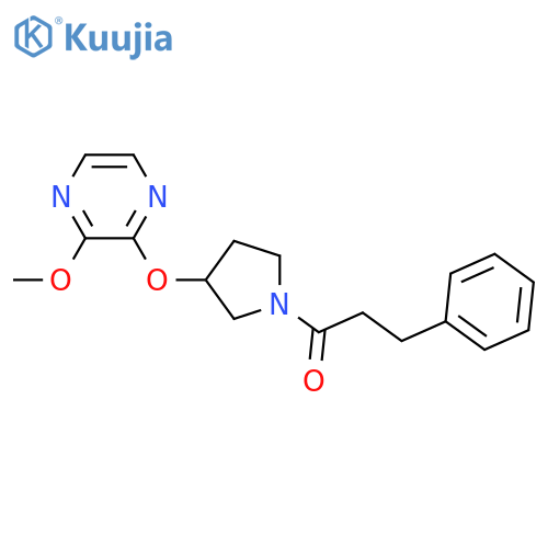 1-{3-[(3-methoxypyrazin-2-yl)oxy]pyrrolidin-1-yl}-3-phenylpropan-1-one structure