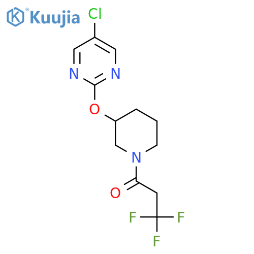 1-{3-(5-chloropyrimidin-2-yl)oxypiperidin-1-yl}-3,3,3-trifluoropropan-1-one structure