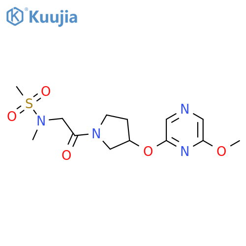 N-(2-{3-[(6-methoxypyrazin-2-yl)oxy]pyrrolidin-1-yl}-2-oxoethyl)-N-methylmethanesulfonamide structure