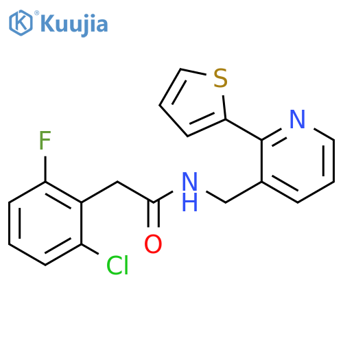2-(2-chloro-6-fluorophenyl)-N-{2-(thiophen-2-yl)pyridin-3-ylmethyl}acetamide structure