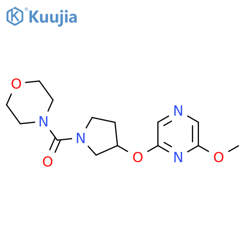 4-{3-[(6-methoxypyrazin-2-yl)oxy]pyrrolidine-1-carbonyl}morpholine structure