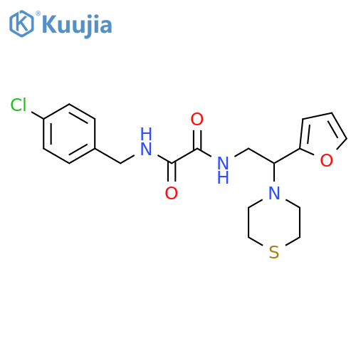 N'-(4-chlorophenyl)methyl-N-2-(furan-2-yl)-2-(thiomorpholin-4-yl)ethylethanediamide structure