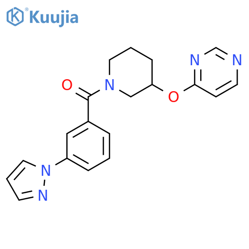 4-({1-[3-(1H-pyrazol-1-yl)benzoyl]piperidin-3-yl}oxy)pyrimidine structure