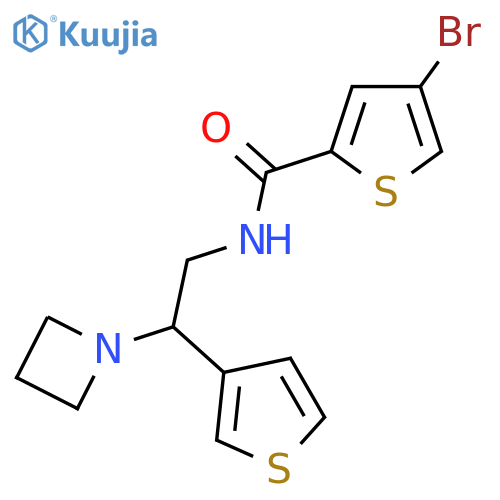 N-[2-(azetidin-1-yl)-2-(thiophen-3-yl)ethyl]-4-bromothiophene-2-carboxamide structure