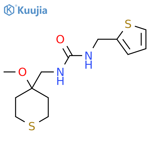 1-(4-methoxythian-4-yl)methyl-3-(thiophen-2-yl)methylurea structure