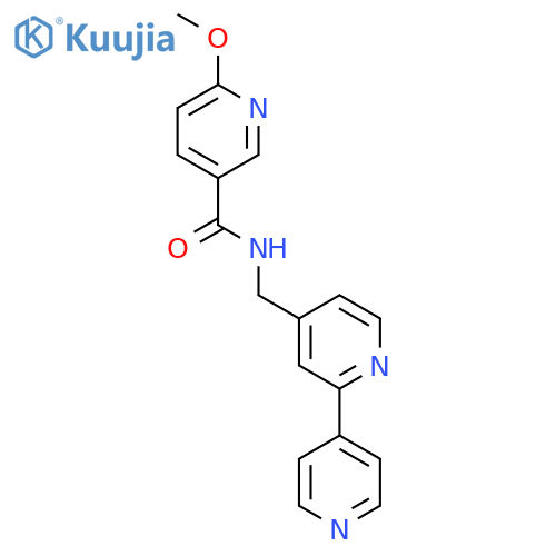 N-({2,4'-bipyridine-4-yl}methyl)-6-methoxypyridine-3-carboxamide structure