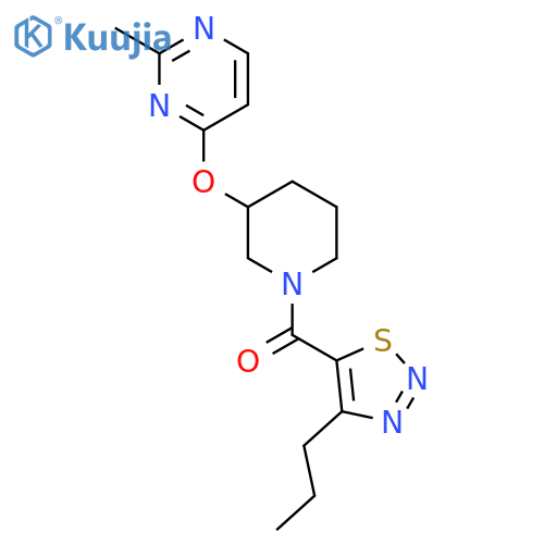 2-methyl-4-{[1-(4-propyl-1,2,3-thiadiazole-5-carbonyl)piperidin-3-yl]oxy}pyrimidine structure