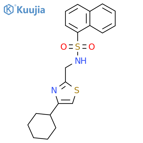 N-(4-cyclohexyl-1,3-thiazol-2-yl)methylnaphthalene-1-sulfonamide structure