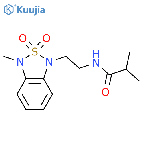 2-methyl-N-2-(3-methyl-2,2-dioxo-1,3-dihydro-2lambda6,1,3-benzothiadiazol-1-yl)ethylpropanamide structure