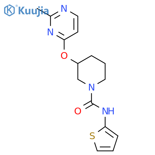 3-[(2-methylpyrimidin-4-yl)oxy]-N-(thiophen-2-yl)piperidine-1-carboxamide structure