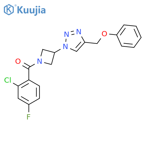 1-[1-(2-chloro-4-fluorobenzoyl)azetidin-3-yl]-4-(phenoxymethyl)-1H-1,2,3-triazole structure