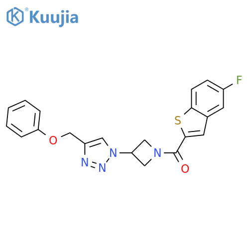 1-[1-(5-fluoro-1-benzothiophene-2-carbonyl)azetidin-3-yl]-4-(phenoxymethyl)-1H-1,2,3-triazole structure