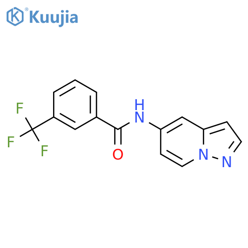 N-{pyrazolo[1,5-a]pyridin-5-yl}-3-(trifluoromethyl)benzamide structure