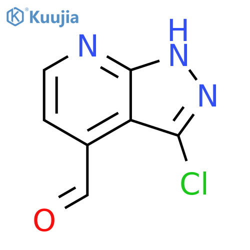 3-chloro-1H-pyrazolo[3,4-b]pyridine-4-carbaldehyde structure