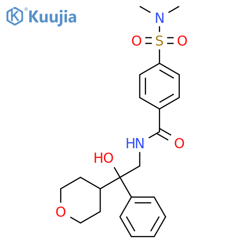 4-(dimethylsulfamoyl)-N-[2-hydroxy-2-(oxan-4-yl)-2-phenylethyl]benzamide structure