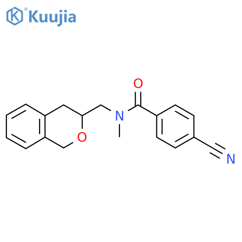 4-cyano-N-[(3,4-dihydro-1H-2-benzopyran-3-yl)methyl]-N-methylbenzamide structure