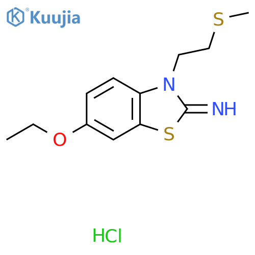 2-amino-6-ethoxy-3-2-(methylsulfanyl)ethyl-1,3-benzothiazol-3-ium chloride structure